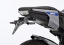 Vorschaubild PROTECH V-SHAPE Kennzeichenhalter SET mit Reflektor und Beleuchtung Alu & Stahl Schwarz für YAMAHA MT-125