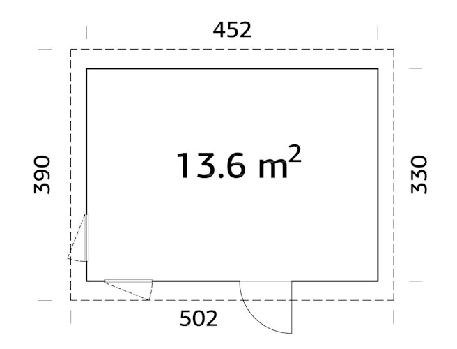Palmako Nordic-Haus Etta 13,6 m² - 18+70 mm