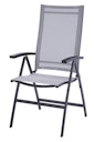 Vorschaubild Diamond Garden Hochlehner VALENCIA, Edelstahl Dunkelgrau / Sunproof Sling / Alu-Armlehnen