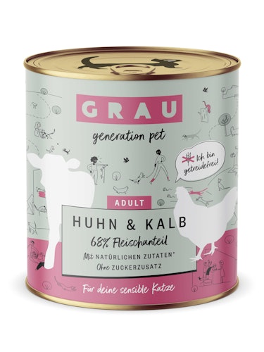 grau Katze 800 Gramm Katzennassfutter