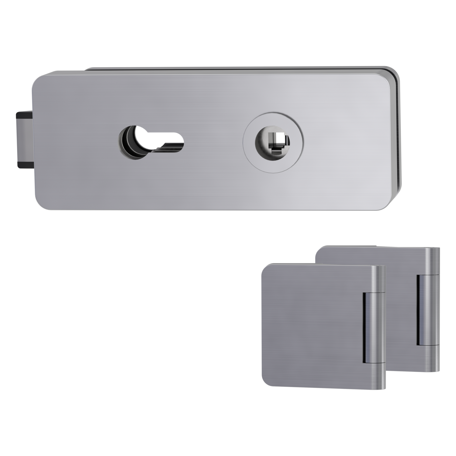 GRIFFWERK Ganzglastürbeschlagset Gate PZ-3tlg-Edelstahl matt