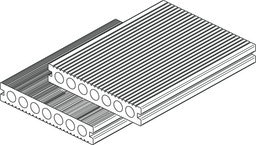 Handmuster OSMO MULTI-DECK Terrassendiele Hohlkammer dunkelbraun 25 x 150 mm gebürstet/geriffelt Handmuster OSMO MULTI-DECK Terrassendiele Hohlkammer dunkelbraun 25 x 150 mm gebürstet/geriffeltZubehörbild