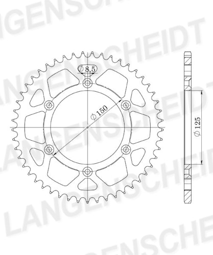 Supersprox Stealth-Kettenrad 520 52Z (Blau)