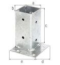 Alberts® Aufschraubhülse für Ecken 150mm für verschiedene Pfostenstärken