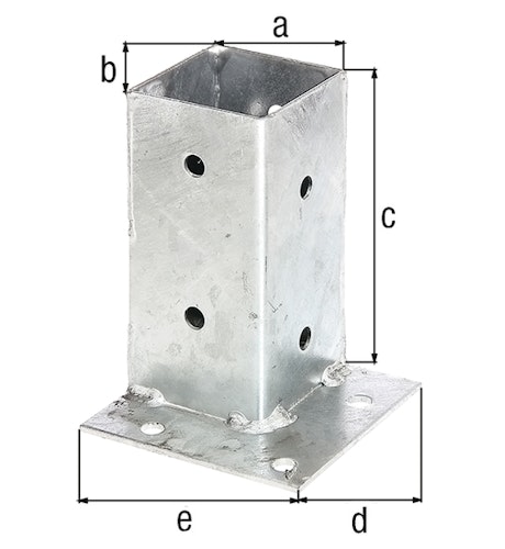Alberts® Aufschraubhülse für Ecken 150mm für verschiedene Pfostenstärken