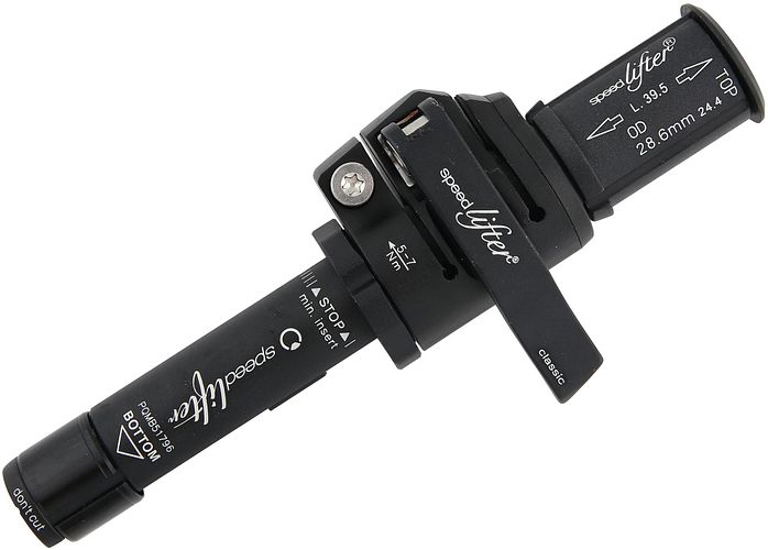 by,schulz Lenkerverstellsystem Speedlifter Classic 1 1/8 Zoll schwarz T6", Auszug 60 mm, Ø 24,4 mm