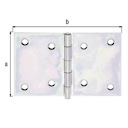 Vorschaubild Alberts® Scharnier, galvanisch verzinkt dickschichtpassiviert, LxB 80x120 mm 346515