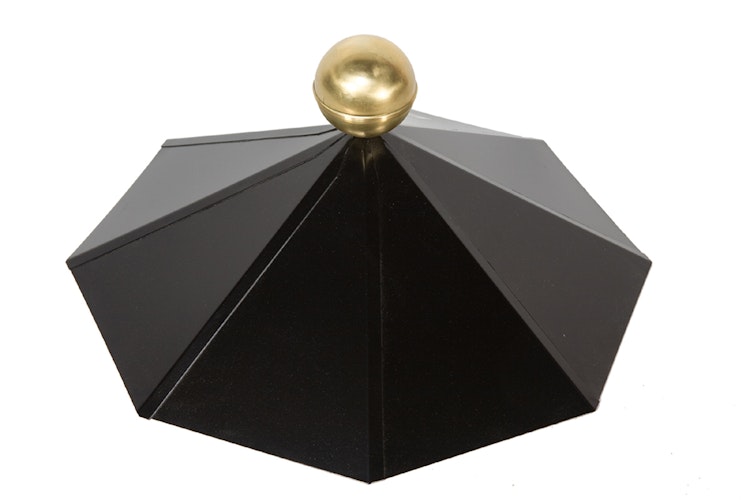 Wolff Finnhaus Dachhaube für Pavillon Palma 8-eckig in schwarz mit Messingkugel und Platte