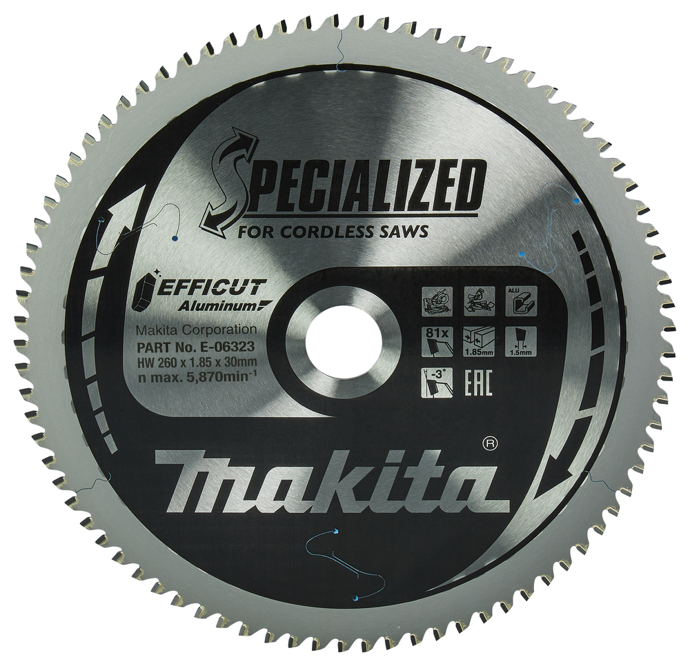 Makita Sägeblatt 260x1,5x30, 81Z EFFICUT E-06323