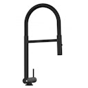 Vorschaubild Wasserhahn Vorfenster Küchenarmatur, Umklappbar 4,5 CM, mit 360° schwenkbarem Auslauf, abnehmbare 2 strahl Handbrause, Schwarz Matt / Schwarz