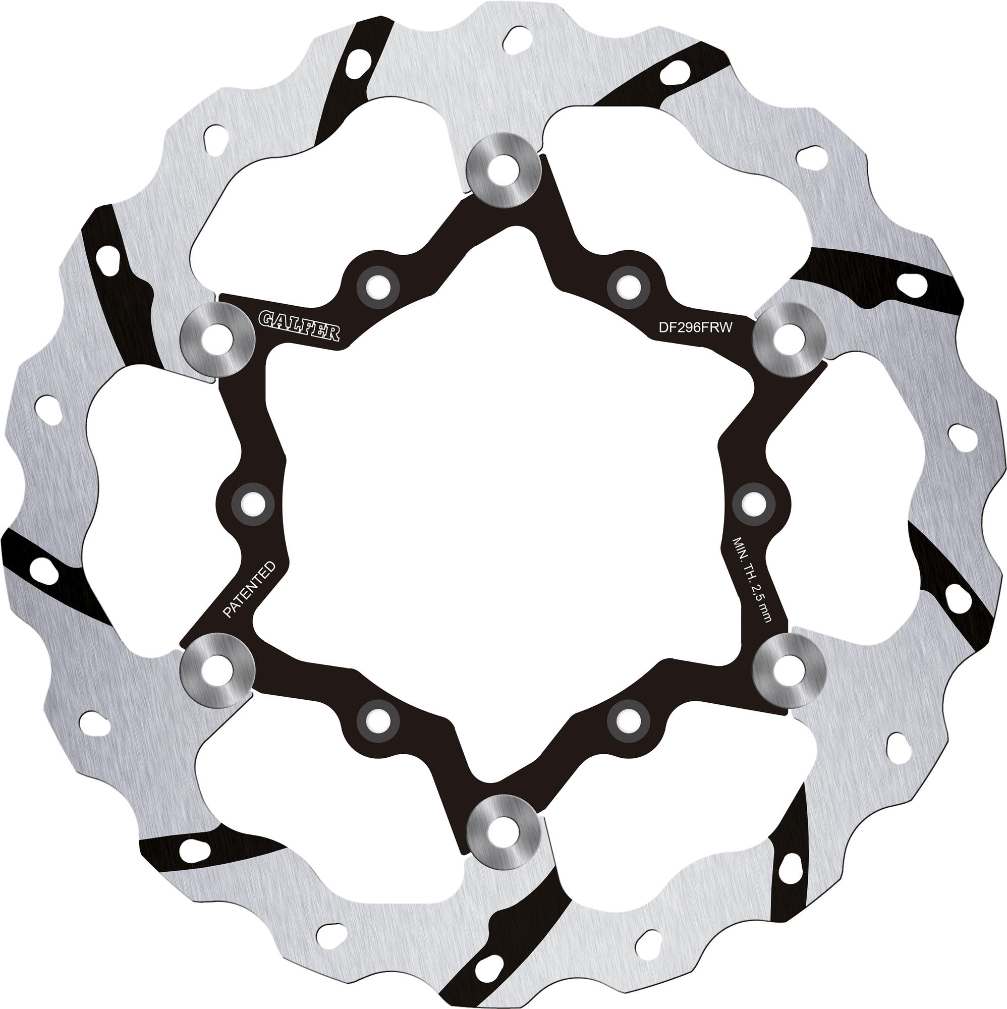 Galfer Bremsscheibe DF296 - Typ FRW (schwimmend grooved)