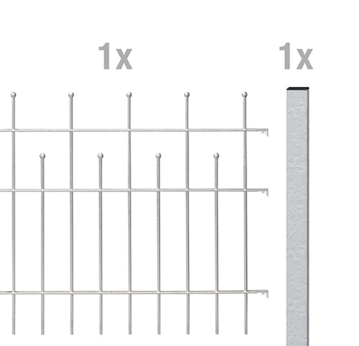 Alberts® Zaun Anbauset Madrid zum Einbetonieren