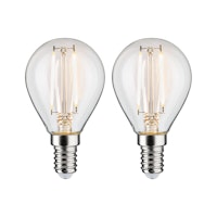 Paulmann Leuchtmittel Filament Tropfen LED E14 2W 2er-Pack Klar