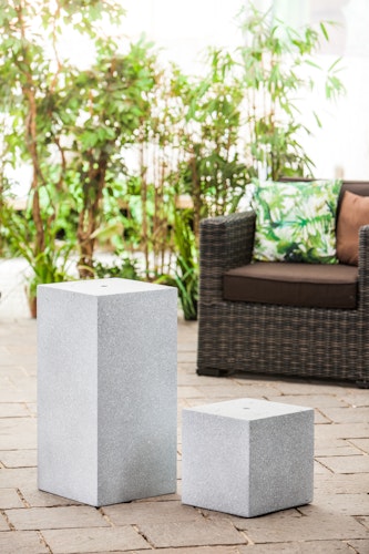 Heissner Gartenbrunnen-Sockel "Cube", granite color, 31x31x31cm (016611-09)