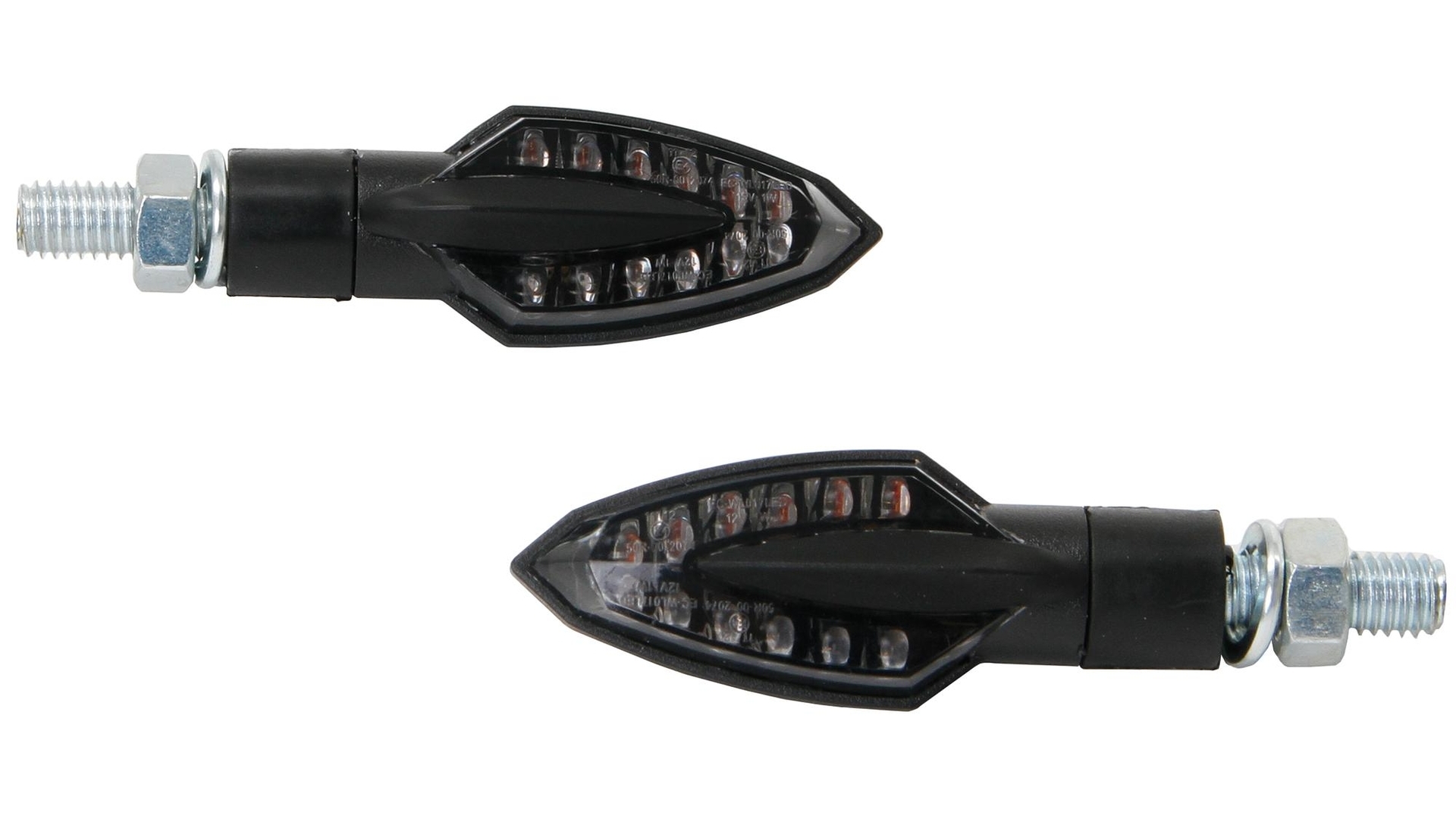 Spec X LED-Blinker Dardo Schwarz 20 mm Lang Paar