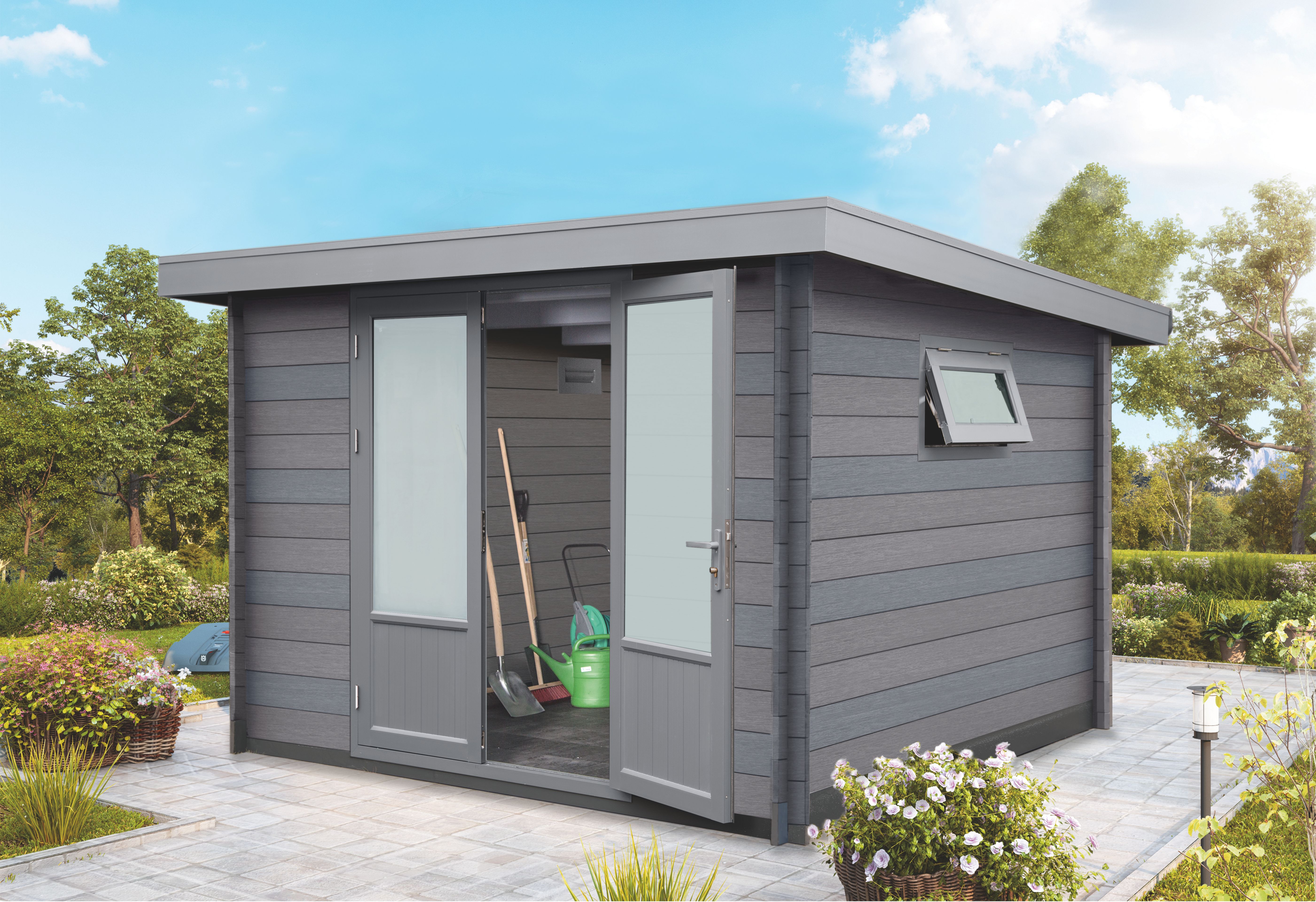 Wolff Finnhaus WPC Gartenhaus Trend D - 28 mm