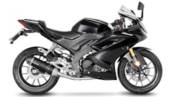LeoVince Komplettanlage Edelstahl SBK LV ONE EVO Schwarz für YAMAHA MT-125 / YZF-R125 mit Katalysator