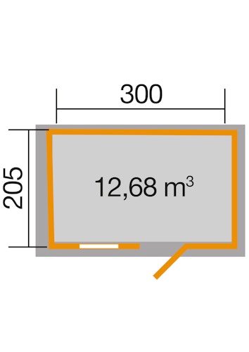 Weka Gartenhaus 123 - 28 mm