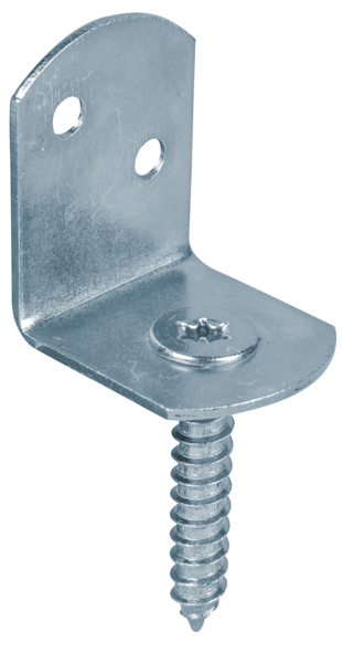 Alberts® Flechtzaunhalter L-Form galv. blau verzinkt HxB 83x32 mm