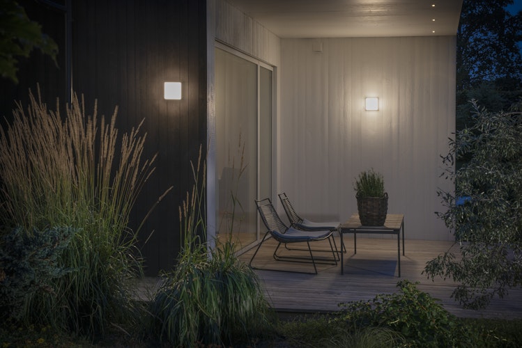 Konstsmide Wandleuchte Cesena, weiss, HighPowerLED 10W, Dammerungssensor (7863-252)