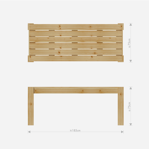  Ante Gartenmöbel-Set 2 inkl. 1 Tisch, 2 Hocker und 1 Bank