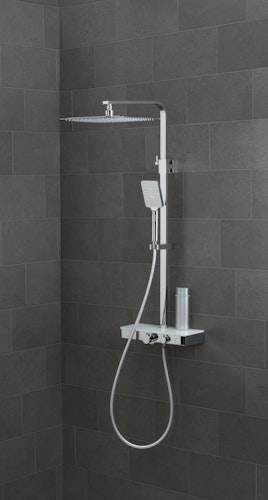 Überkopfbrauseset OCEAN, mit Thermostatablage