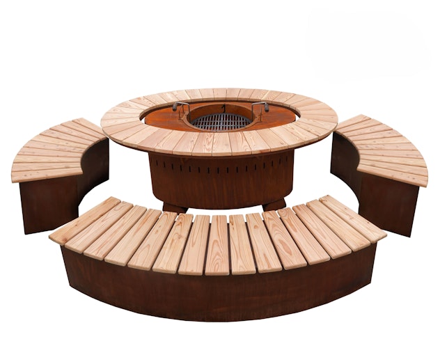 Badeko Grill-/Feuerstelle „Karlsruhe“ in Edelrostoptik