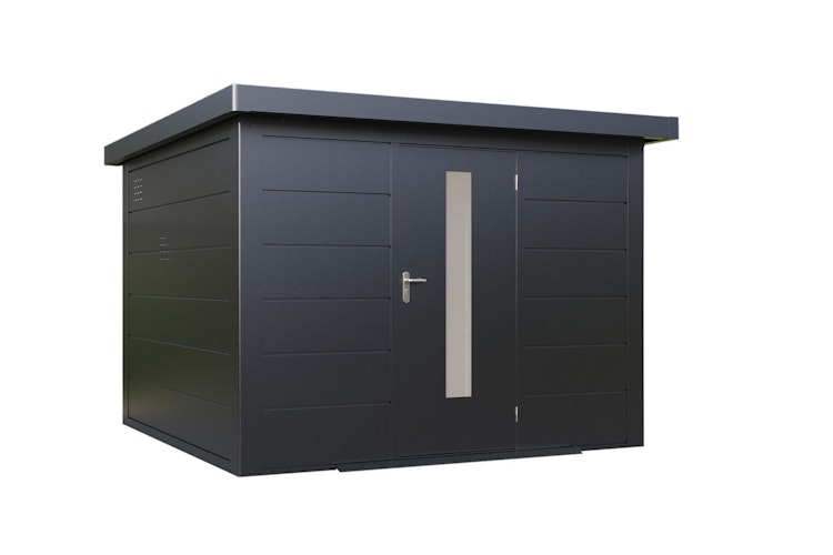 Wolff Finnhaus Premium Metall Gartenhaus Hakon 3030 Anthrazit