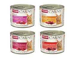 animonda Carny Adult 24 x 200g Mixpaket (Multifleischcocktail,Rind&Huhn,Rind&Herz,Rind) Katzennassfutter