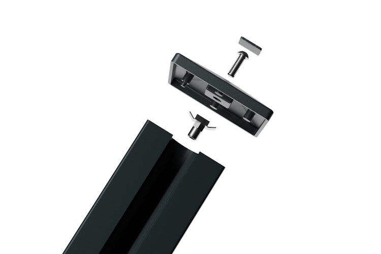 dz VIDUAL Steckzaun-Mittelpfosten 90 x 90 mm mit Zubehör
