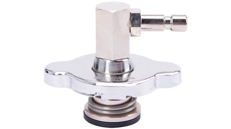 Bikeservice Kühlerdeckeladapter 90° Winkel-Anschluss, große Flügel