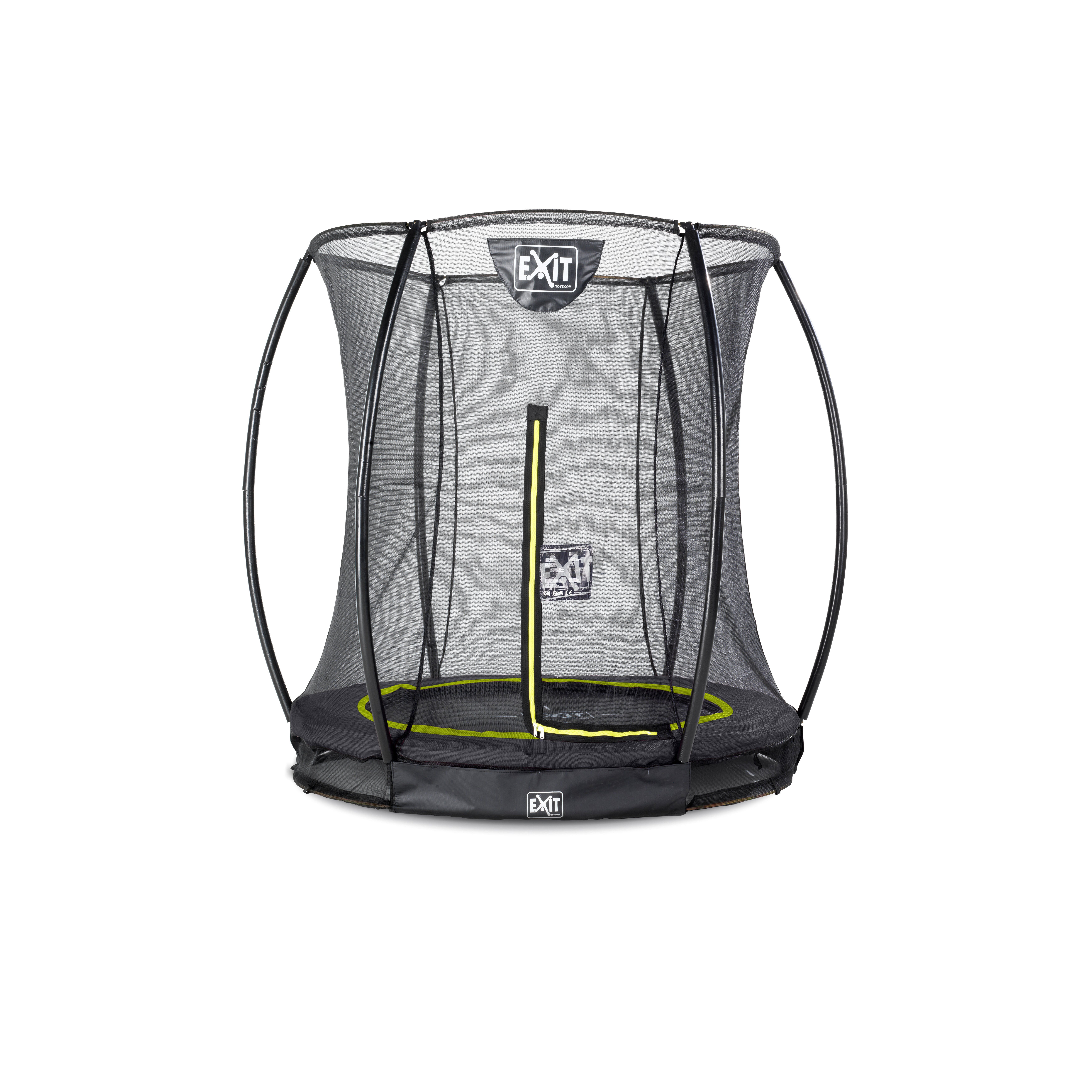 Exit Silhouette Bodentrampolin mit Sicherheitsnetz-Ø 183 cm-schwarz