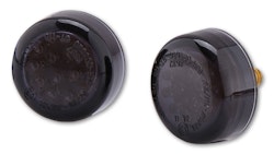 HIGHSIDER smart Micro Disc LED Blinker Gehäuse Schwarz / Linse Rauchgrau (Paar), Vorn & Hinten