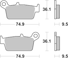 SBS Bremsbelag 604RSI Offroad Racing Sinter