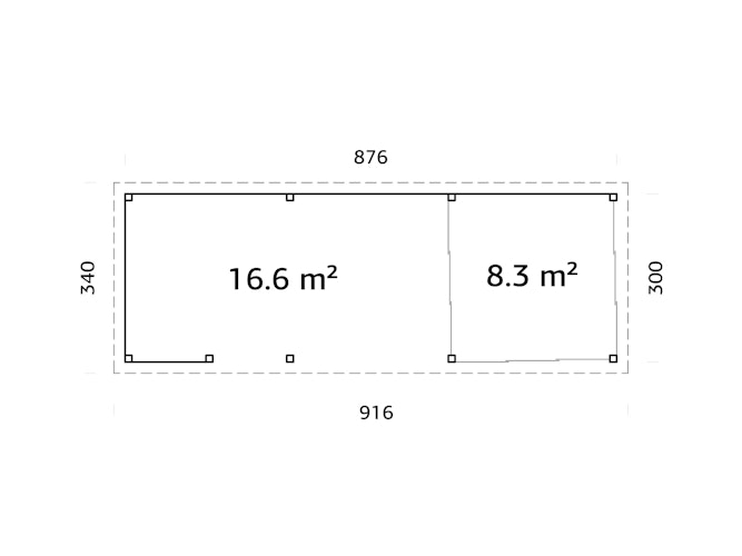 Palmako Carport/Pavillon Connect Lenna 24,9 m² Set 416 Slide