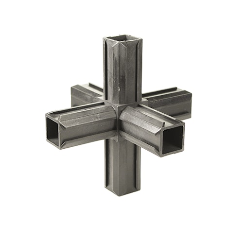 Alberts® XD-Rohrverbinder Kreuzstück plus zwei rechtwinkelige Abgänge