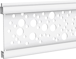 T&J ECOSTECK-Gitterfüllung Kreise SILBER, 20 x 140 x 1800 mm Aluminium hell eloxiert