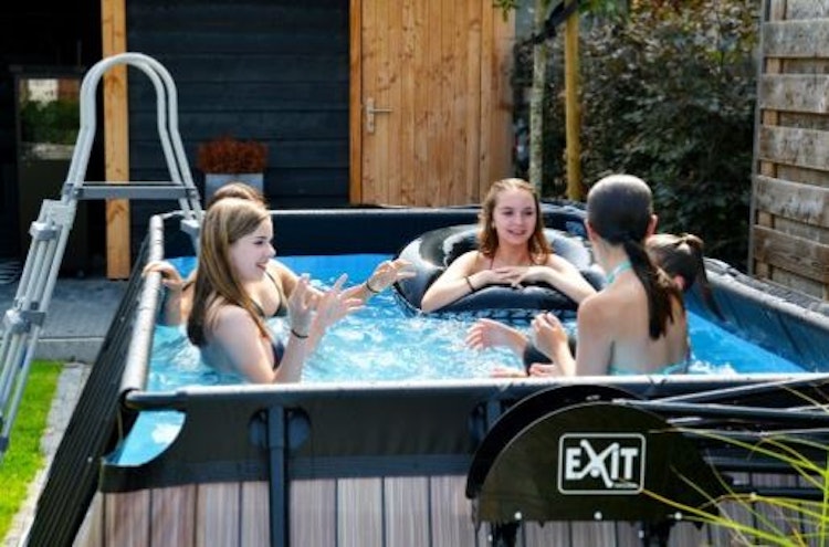 EXIT rechteckiger Rahmenpool Premium mit Sandfilteranlage