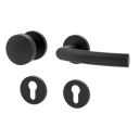 Vorschaubild Griffwerk Wechselgarnitur VAYA 178 LORITA fast2fix Fast2Fix GK3 Rosetten rund Knopf R2 Graphitschwarz R