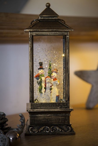 Konstsmide Weihnachtsbeleuchtung  LED Laterne Schneemann wassergefüllt