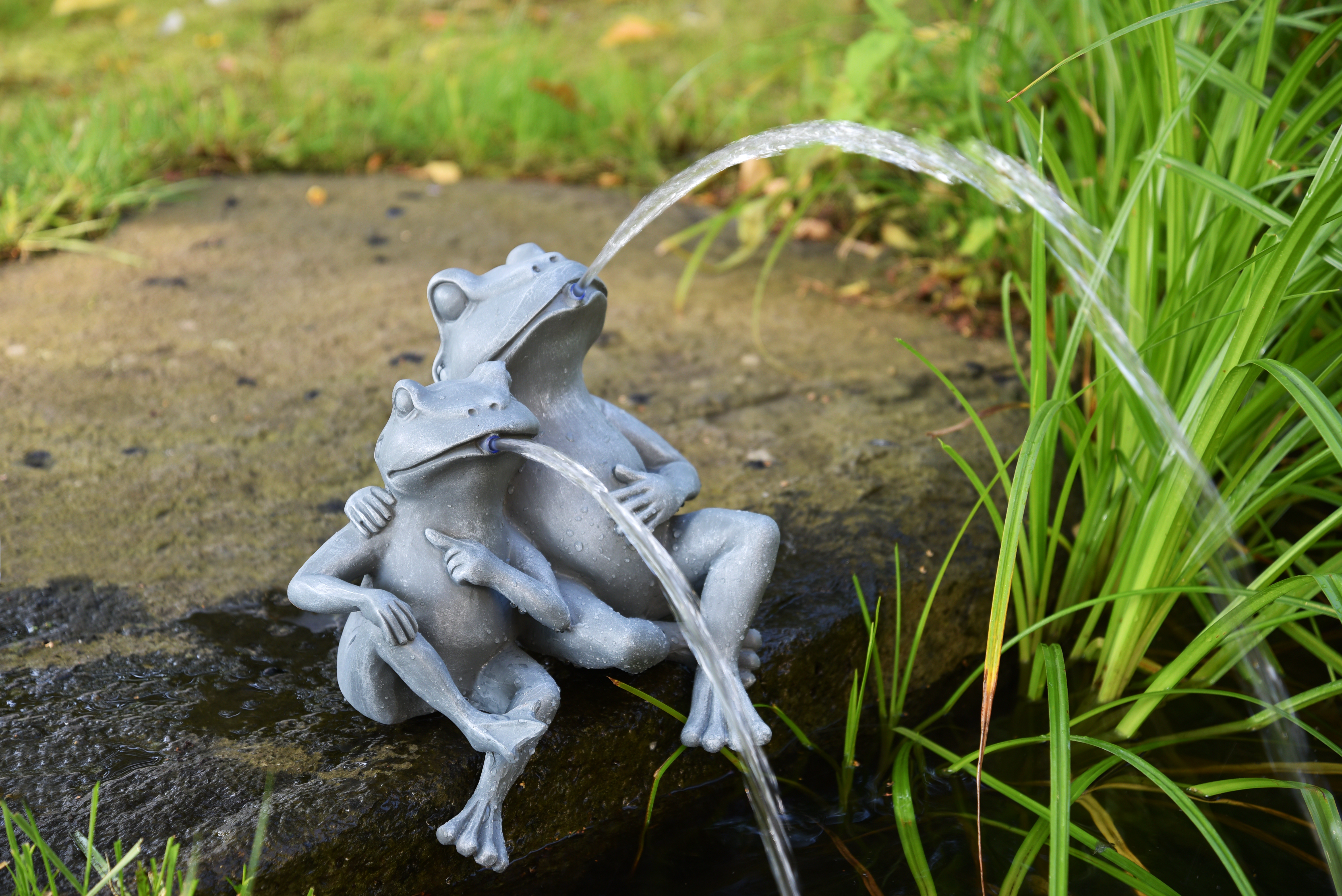 Heissner Teichfigur "Frosch-Paar", 28x18x30cm - Bild 1 von 1