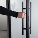 Flexo Stoßgriffpaar schwarz eckig 500 mm für Loft-Drehtüren