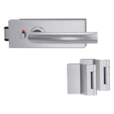 Vorschaubild Griffwerk PURISTO S -Edelstahl matt Ganzglastürbeschlagset -3-teiliger Bandsatz -mit Griff LORITA PROF -EM -smart2lock