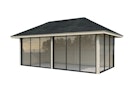 Vorschaubild Palmako Pavillon Bianca 16,6 m² Set 502 Slide Plus mit Isolierglas-Schiebetüren