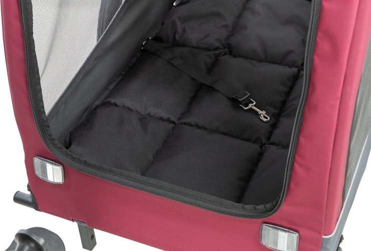 TRIXIE Fahrrad-Anhänger 2.0 schwarz/rot Größe S (53 x 60 (117) x 60 cm)