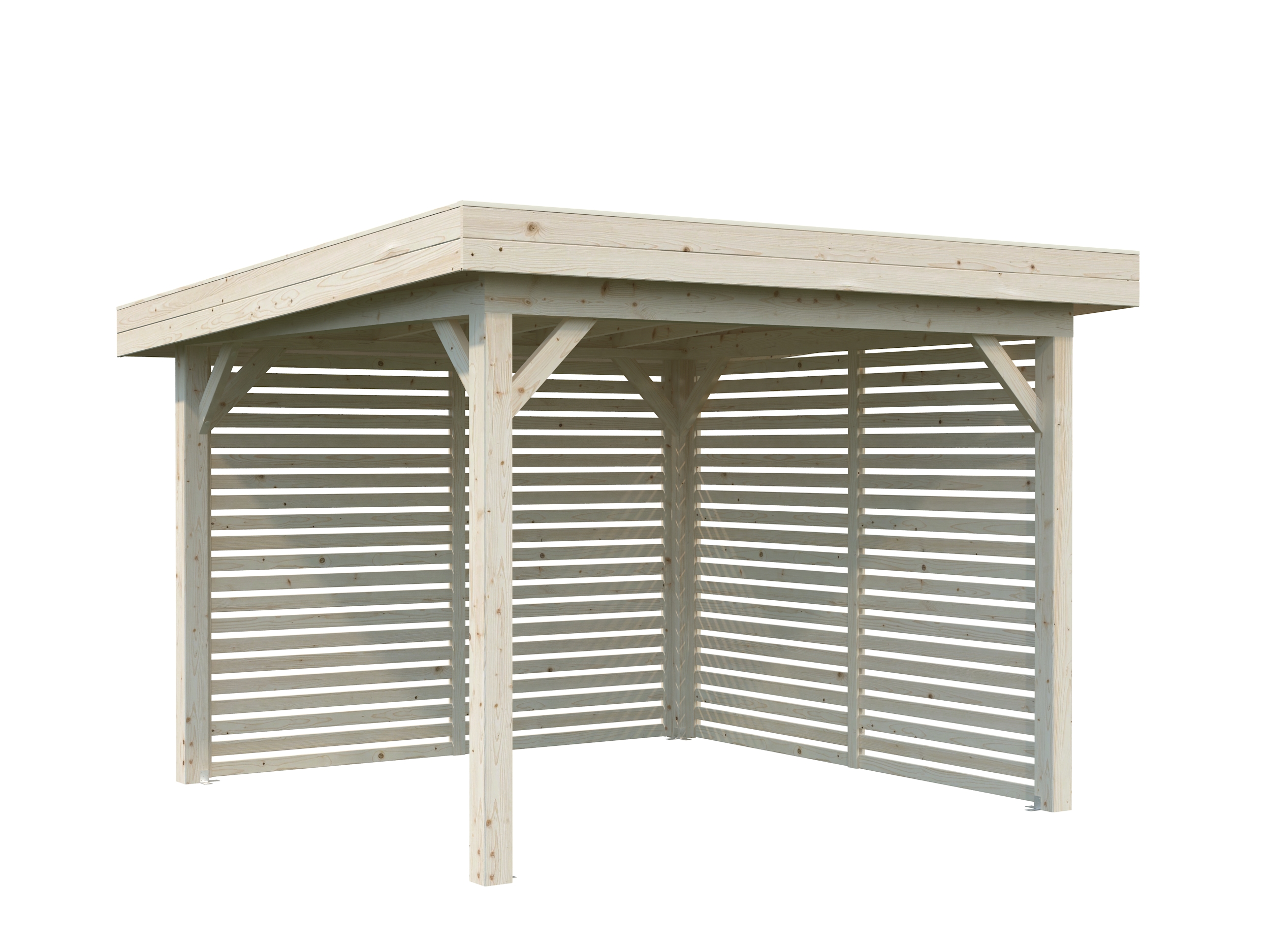 Palmako Carport/Pavillon Connect Lenna 8,3 m² Set 302 naturbelassen