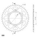 Vorschaubild Supersprox Alu-Kettenrad 525 47Z (Blau)