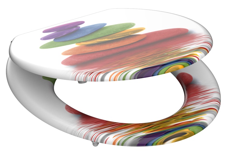 MDF WC-Sitz COLORFUL STONES