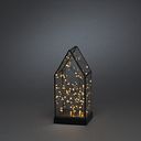 Vorschaubild Konstsmide Weihnachtsbeleuchtung  LED Glaslaterne mit Spitze Holzfundament