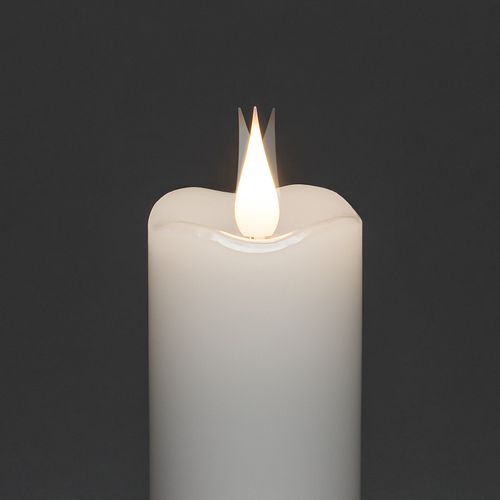 Konstsmide Weihnachtsbeleuchtung  LED Echtwachskerze weiß H 12,7cm